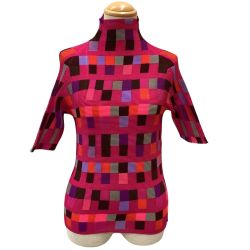 ISSEY MIYAKE イッセイミヤケ PLEATS PLEASE ワッフルプリーツ SIZE 3 総柄 PP68FK855 ピンク Bランク