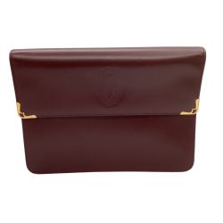 Cartier カルティエ セカンドバッグ エンジ Bランク