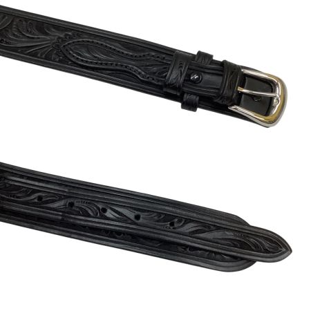 HAND TOOLS & HAND DYE FUNNY ファニー メンズ カービング レザー ベルト ブラック