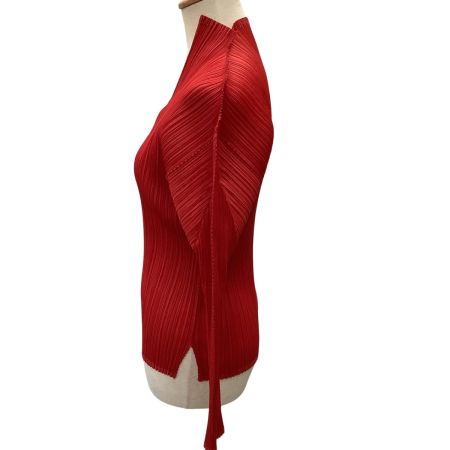 ISSEY MIYAKE イッセイミヤケ PLEATS PLEASE 変形 カットソー SIZE 3 PP33-JK202 レッド