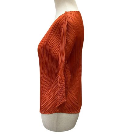 ISSEY MIYAKE イッセイミヤケ PLEATS PLEASE 変形 カットソー SIZE 3 PP33-JK622 オレンジ