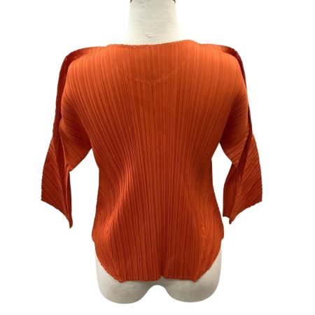 ISSEY MIYAKE イッセイミヤケ PLEATS PLEASE 変形 カットソー SIZE 3 PP33-JK622 オレンジ