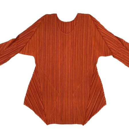 ISSEY MIYAKE イッセイミヤケ PLEATS PLEASE 変形 カットソー SIZE 3 PP33-JK622 オレンジ