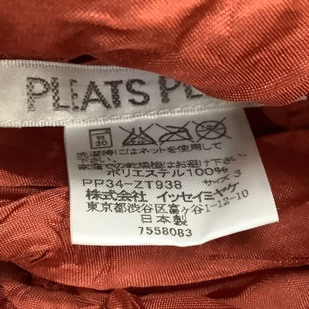 ISSEY MIYAKE イッセイミヤケ PLEATS PLEASE シワ加工 シャツ SIZE 3 PP34-ZT938 ブラウン