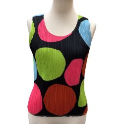 ISSEY MIYAKE イッセイミヤケ PLEATS PLEASE ノースリーブカットソー PP31-JK821 マルチカラー Bランク