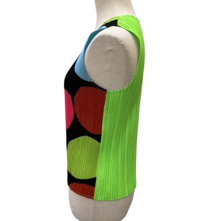 ISSEY MIYAKE イッセイミヤケ PLEATS PLEASE ノースリーブカットソー PP31-JK821 マルチカラー