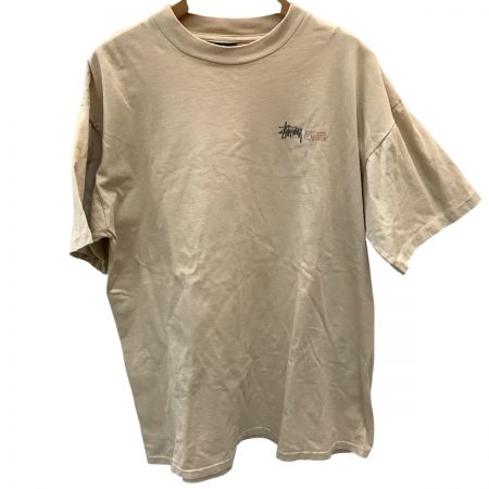  stussy ステューシー メンズ Tシャツ SIZE L USA 黒タグ ローマの休日 ベージュ