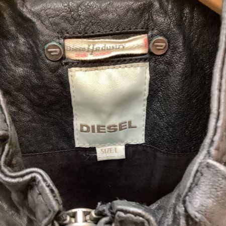  DIESEL ディーゼル メンズ  レザージャケット  SIZE L ブラック