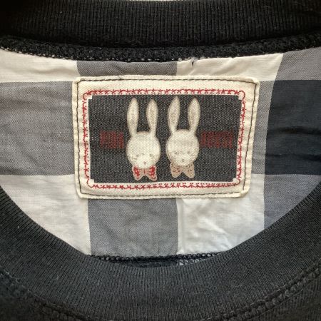 PINK HOUSE ピンクハウス レディース スウェット  トレーナー ロップイヤーラビット うさぎ ワッペン SIZE M ブラック