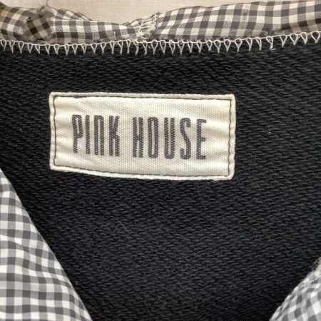 PINK HOUSE ピンクハウス レディース ジャケット フード付き チェック ピコフリル SIZE M ブラック