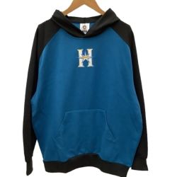 FIGHTERS 日本ハム ファイターズ パーカー 応援グッズ SIZE O ブルー×ブラック Bランク