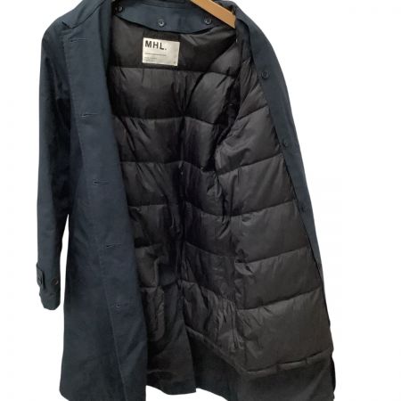  MHL エムエイチエル MARGARET HOWELL レディース ２WAY ダウンコート スプリングコート SIZE 2 ネイビー
