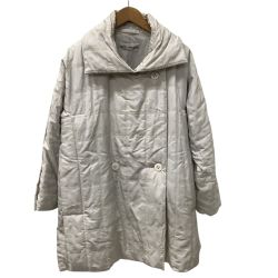 ISSEY MIYAKE イッセイミヤケ レディース コート SIZE 2 チェック IM93FA507 ライトグレー Bランク