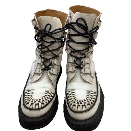 GEORGE COX ジョージコックス GLAY TERU 6Dリング レースアップブーツ SIZE 8 ホワイト