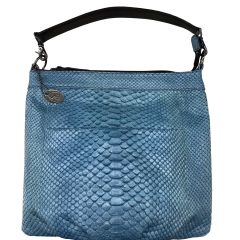 レディース レザー バッグ パイソン JRA認定 305 スカイブルー Bランク