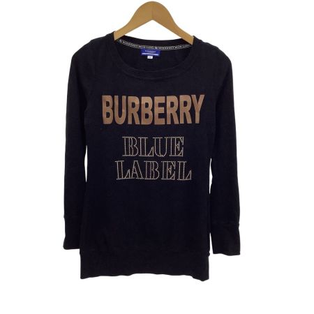 BURBERRY BLUE LABEL バーバリーブルーレーベル レディース 長袖 カットソー SIZE S38 ブラック