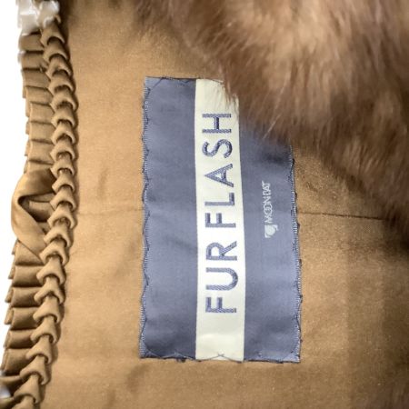 FUR FLASH レディース 毛皮 コート SIZE 9号 ブラウン