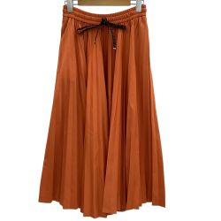 FENDI フェンディ レディース プリーツ スカート SIZE 40 オレンジ Bランク