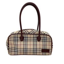 BURBERRY BLUE LABEL バーバリーブルーレーベル レディース　ハンドバッグ ノバチェック ベージュ Bランク