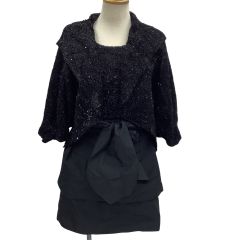 EPOCA エポカ セットアップ ミニドレス ワンピース カーディガン SIZE 40 ブラック Bランク