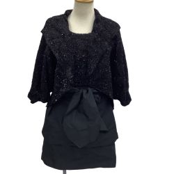 EPOCA エポカ セットアップ ミニドレス ワンピース カーディガン SIZE 40 ブラック Bランク