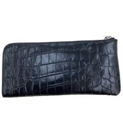 長財布 クロコダイル ワニ革 本革 ブラック Bランク