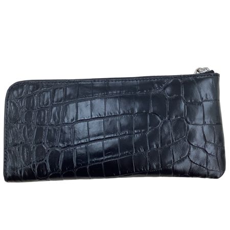 長財布 クロコダイル ワニ革 本革 ブラック