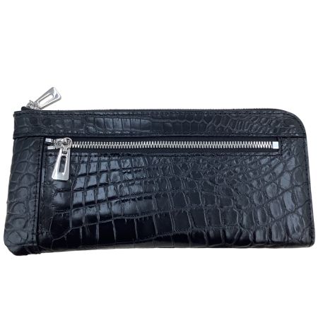 長財布 クロコダイル ワニ革 本革 ブラック