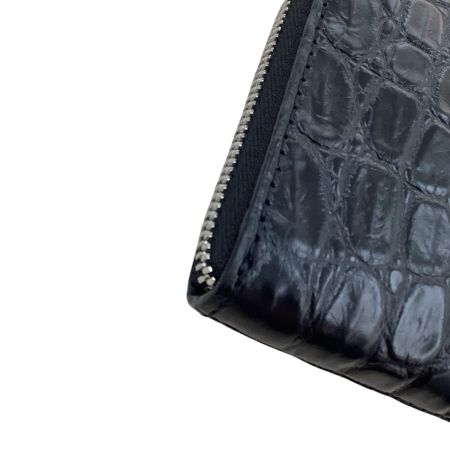 長財布 クロコダイル ワニ革 本革 ブラック