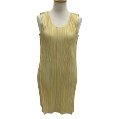 ISSEY MIYAKE イッセイミヤケ PLEATS PLEASE  チュニック  SIZE 3 変形 PP01-JT536 イエロー Cランク
