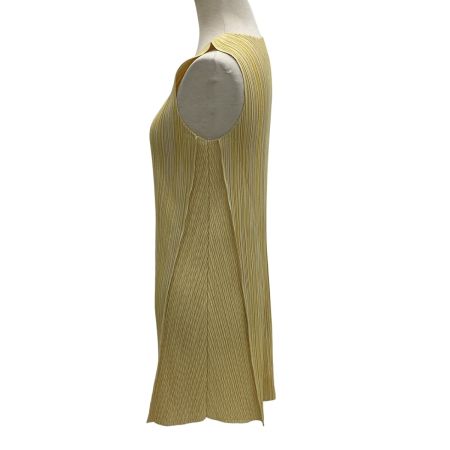 ISSEY MIYAKE イッセイミヤケ PLEATS PLEASE  チュニック  SIZE 3 変形 PP01-JT536 イエロー