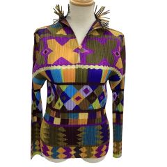 ISSEY MIYAKE イッセイミヤケ PLEATS PLEASE カットソー SIZE 3 変形  PP93-JK555 カーキ Bランク