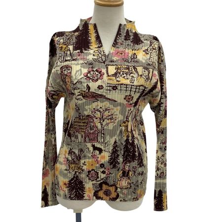 ISSEY MIYAKE イッセイミヤケ PLEATS PLEASE カットソー SIZE 3 赤ずきん 激レア PP93-JK936 ブラウン