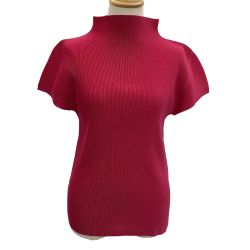 ISSEY MIYAKE イッセイミヤケ PLEATS PLEASE カットソー SIZE 3 PP93-FK332 ショッキングピンク Bランク
