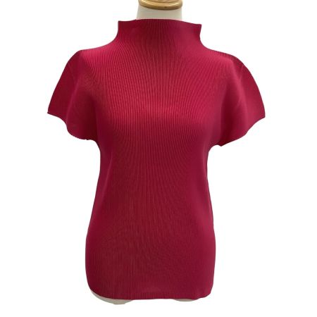 ISSEY MIYAKE イッセイミヤケ PLEATS PLEASE カットソー SIZE 3 PP93-FK332 ショッキングピンク