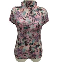 ISSEY MIYAKE イッセイミヤケ PLEATS PLEASE カットソー SIZE 3 海の生物 PP91-JK824 ピンク Bランク