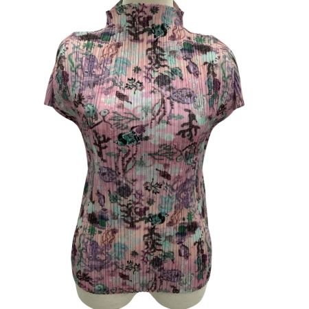 ISSEY MIYAKE イッセイミヤケ PLEATS PLEASE カットソー SIZE 3 海の生物 PP91-JK824 ピンク