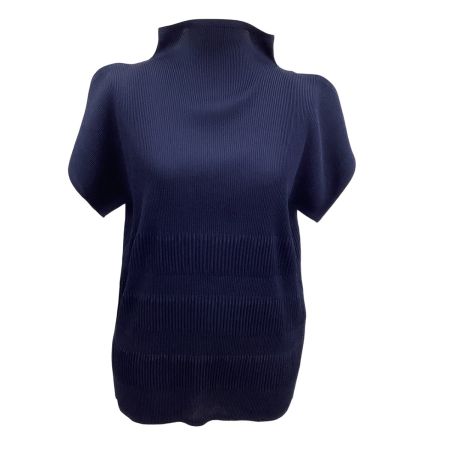 ISSEY MIYAKE イッセイミヤケ PLEATS PLEASE カットソー 変形 PP93-FK883 ネイビー