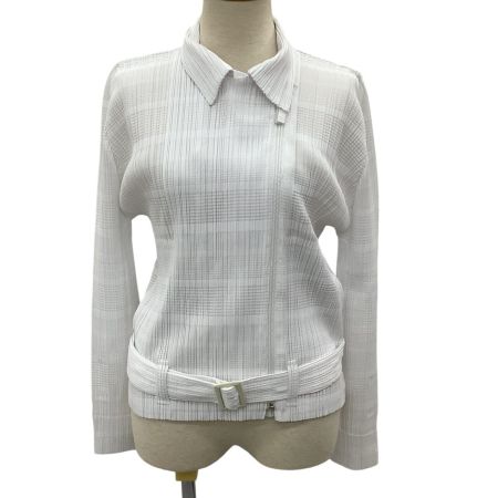 ISSEY MIYAKE イッセイミヤケ PLEATS PLEASE ジャケット SIZE 3 PP71-JD652 ホワイト
