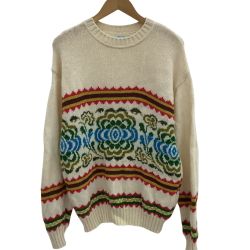 UNITED COLORS OF BENETTON ユナイテッドカラーズオブベネトン メンズ セーター ニット  アイボリー Bランク