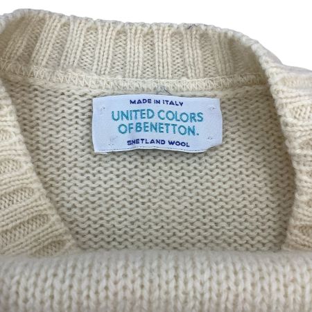 UNITED COLORS OF BENETTON ユナイテッドカラーズオブベネトン メンズ セーター ニット  アイボリー