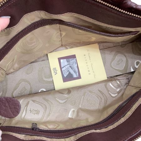 IBIZA イビサ レディース レザー 牛革 ハンドバッグ エンジ