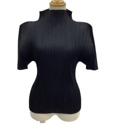 ISSEY MIYAKE イッセイミヤケ PLEATS PLEASE カットソー SIZE 3 PP55-JK104 ブラック Bランク