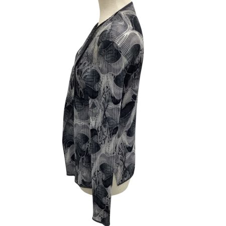 ISSEY MIYAKE イッセイミヤケ PLEATS PLEASE ジャケット 総柄  SIZE 2 IF62FD224 グレー