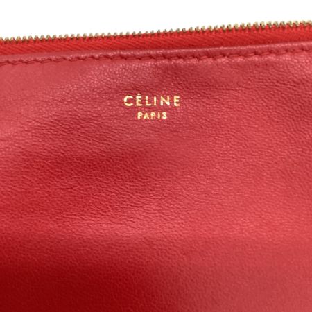 CELINE セリーヌ セカンドバッグ レッド×ベージュ