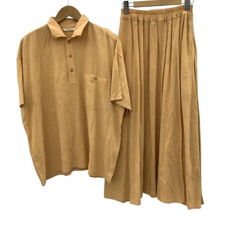plantation プランテーション ISSEY MIYAKE イッセイミヤケ レディース セットアップ カットソー スカート　SIZE M オレンジ