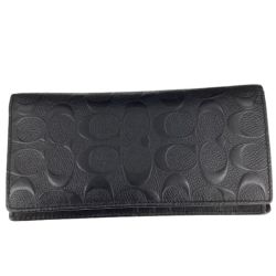 COACH コーチ 長財布 シグネチャー F75365 ブラック Bランク