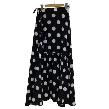 Y's ワイズ レディース 巻きスカート ドット柄 2024年春夏コレクション SIZE 2 ブラック