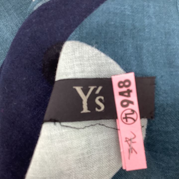 Y's ワイズ ストール ドット柄 ユニセックス ブルー - 中古