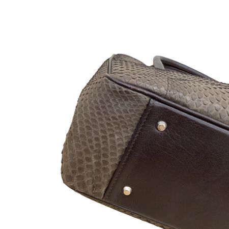 takahiko ハンドバッグ レザー チャコールグレー